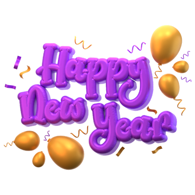 Happy New Year 3D Icon 3D Graphic