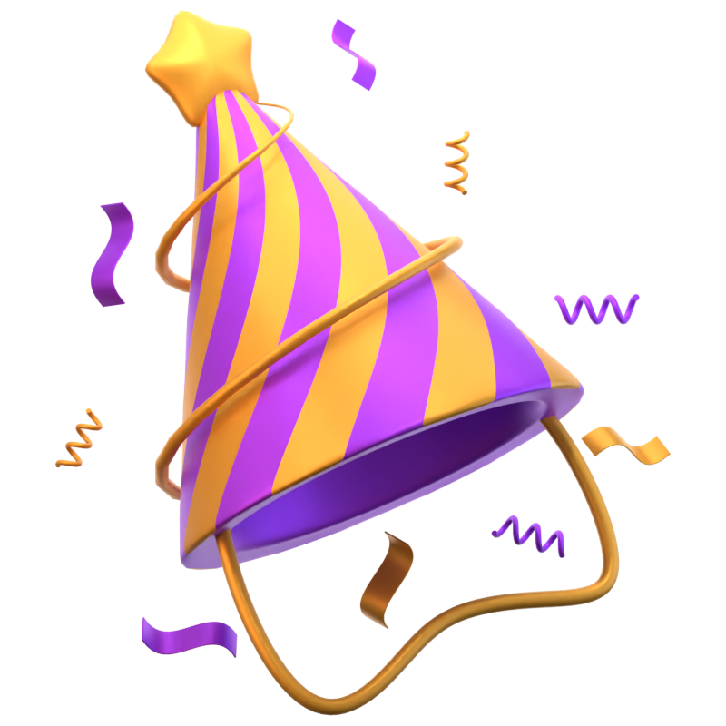 Party Hat 3D Icon