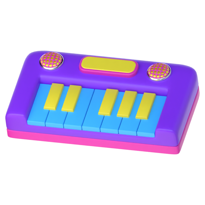 Piano Kid 3D Icon 3D Graphic