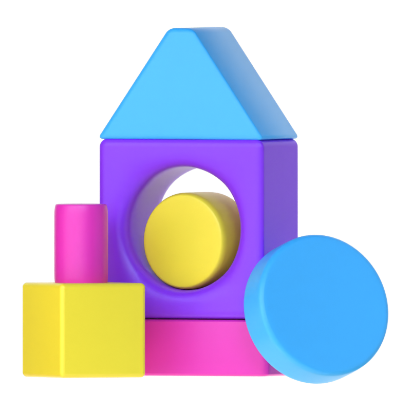 Geometric Shape Toys 3D Icon 3D Graphic