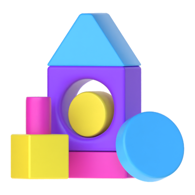 Geometric Shape Toys 3D Icon 3D Graphic