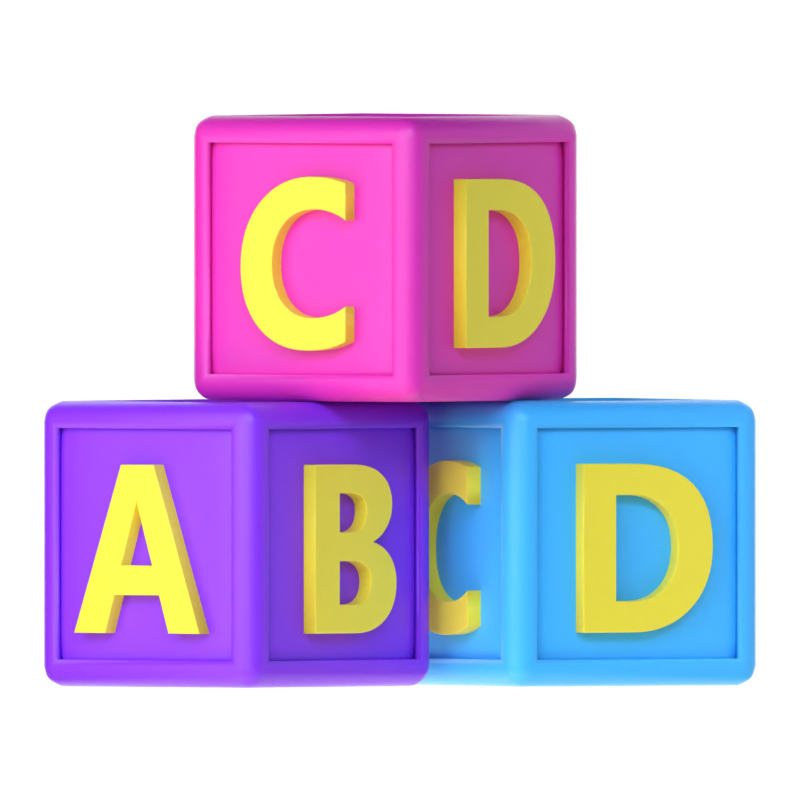 Alphabet Toys 3D Icon 3D Graphic