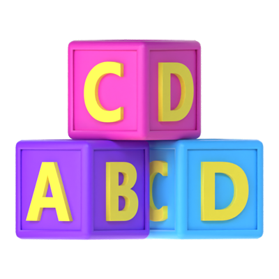 Alphabet Spielzeug 3D Icon 3D Graphic