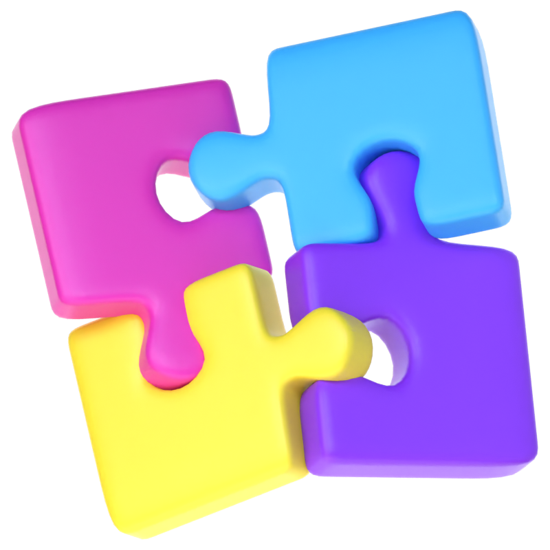 Puzzle Spiel 3D Icon 3D Graphic