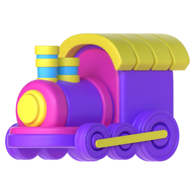 tren de juguete icono 3d 3D Graphic