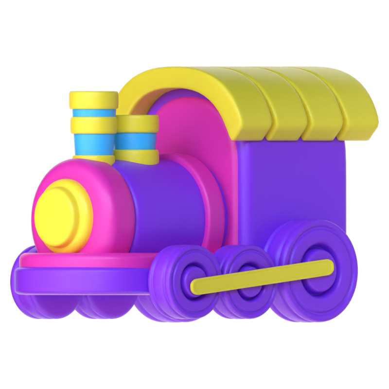 Train Toy 3D Icon 3D Graphic