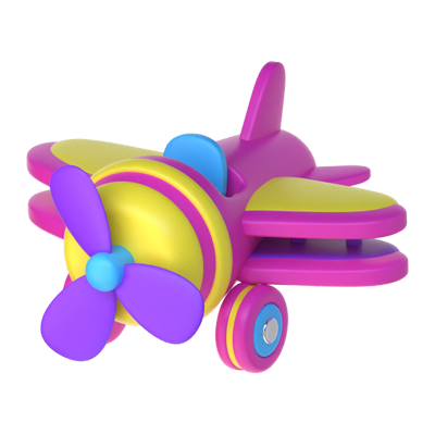 Airplane Toy 3D Icon 3D Graphic