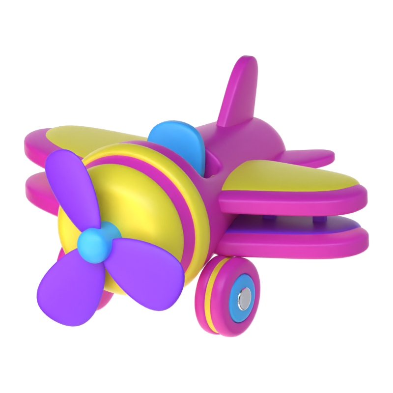 Airplane Toy 3D Icon 3D Graphic