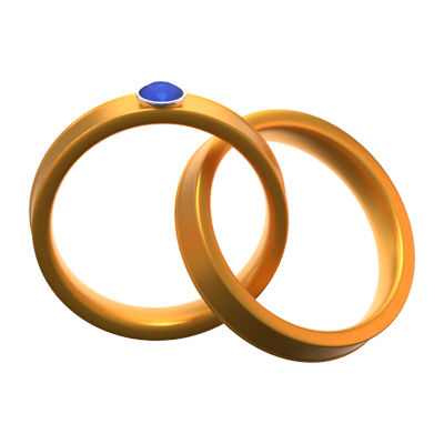 Couple Ring 3D Icon 3D Graphic