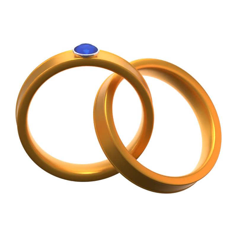 Couple Ring 3D Icon 3D Graphic