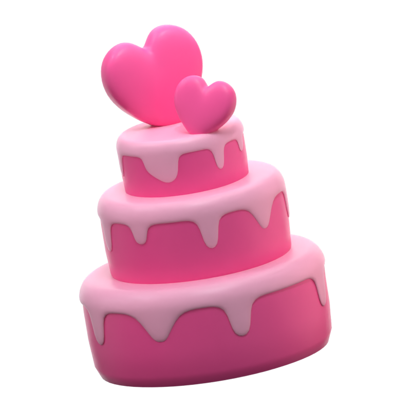 Wedding Cake 3D Icon 3D Graphic