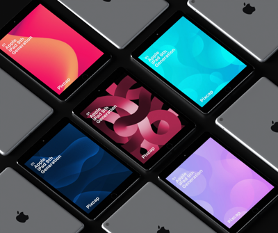 Isometric Apple Device Ipad 3D Animated Mockup 3D Template