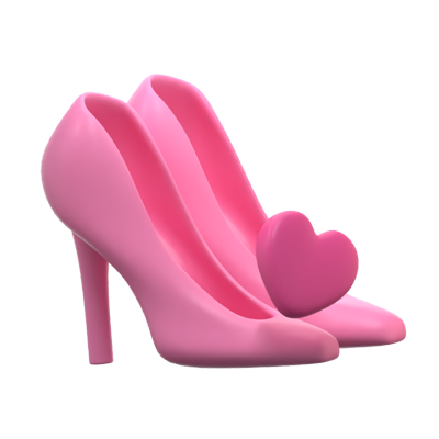 Wedding Heels 3D Icon 3D Graphic