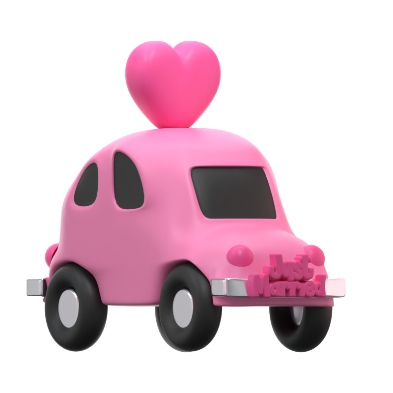 Coche de boda Icono 3D 3D Graphic