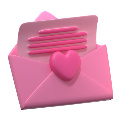 Wedding Invitation 3D Icon 3D Graphic