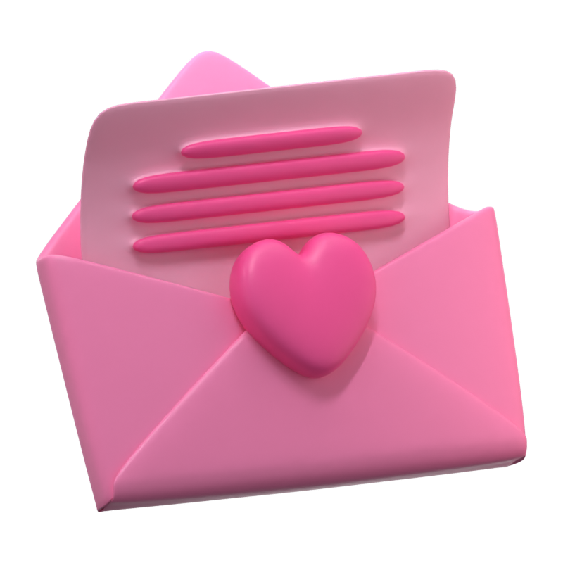 Wedding Invitation 3D Icon 3D Graphic