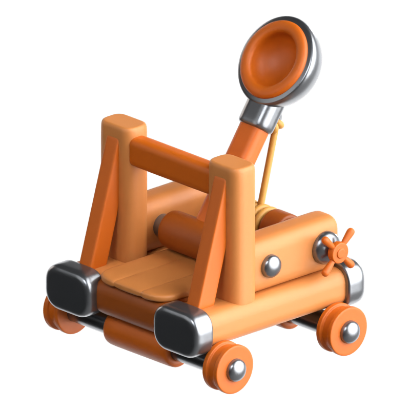 Catapult 3D Icon 3D Graphic