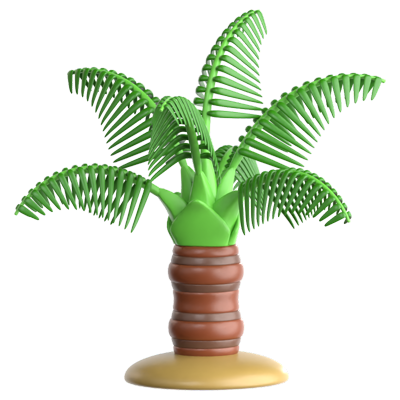 Spindle Palm 3D Icon 3D Graphic