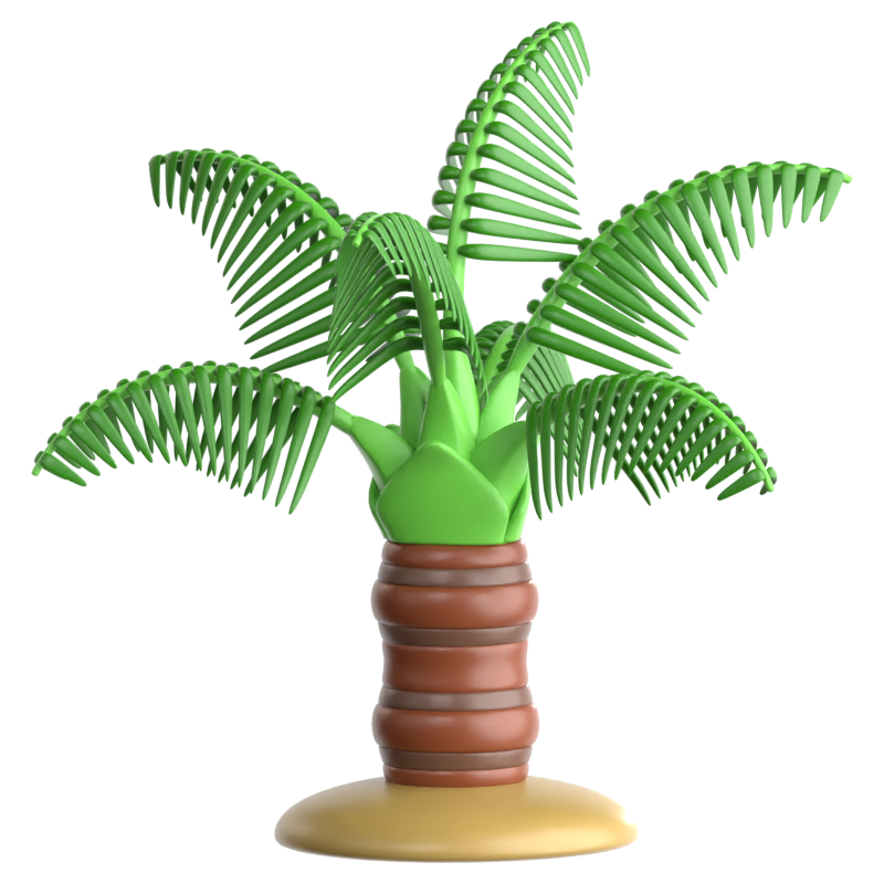 Spindle Palm 3D Icon 3D Graphic