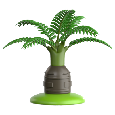 Bottle Palm 3D Icon 3D Graphic