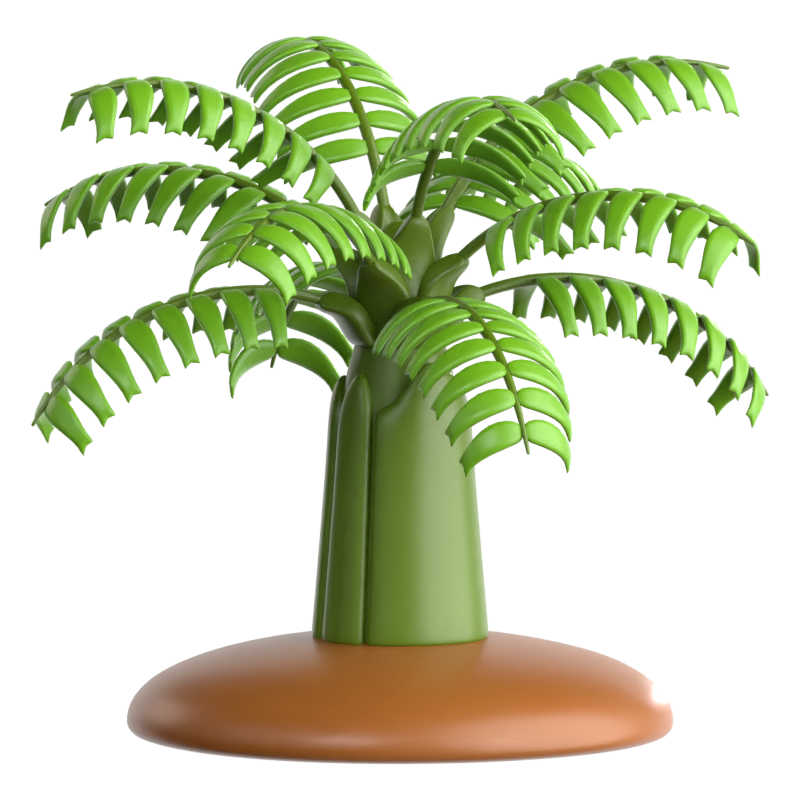 Lady Palm Icono 3D 3D Graphic