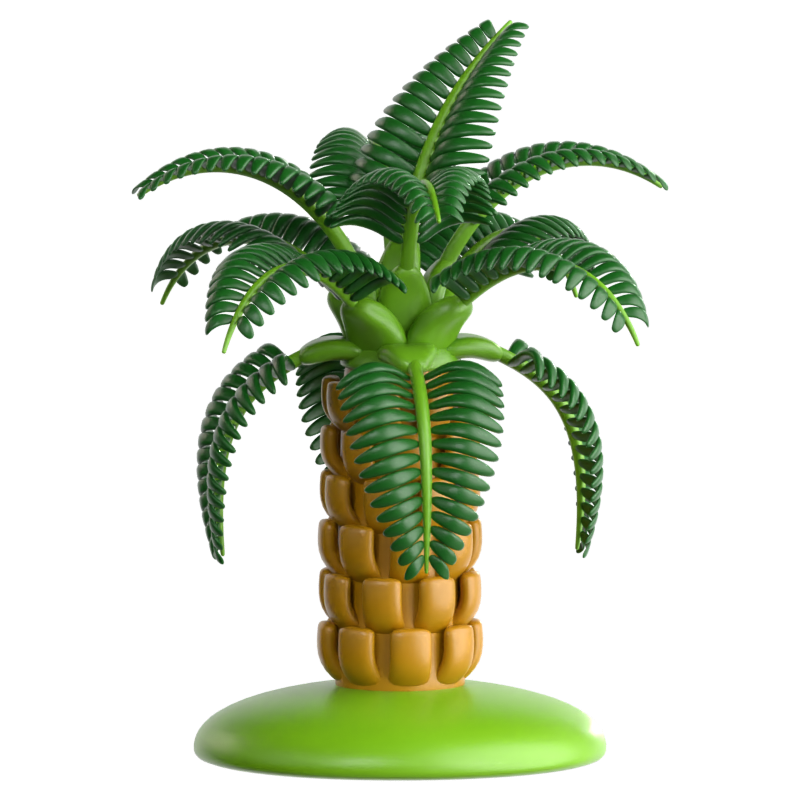 Silver Date Palm 3D Icon 3D Graphic