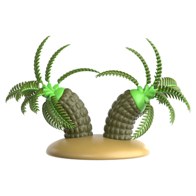 palmera datilera pigmea icono 3d 3D Graphic