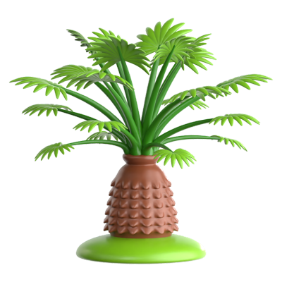 Needle Palm 3D Icon 3D Graphic