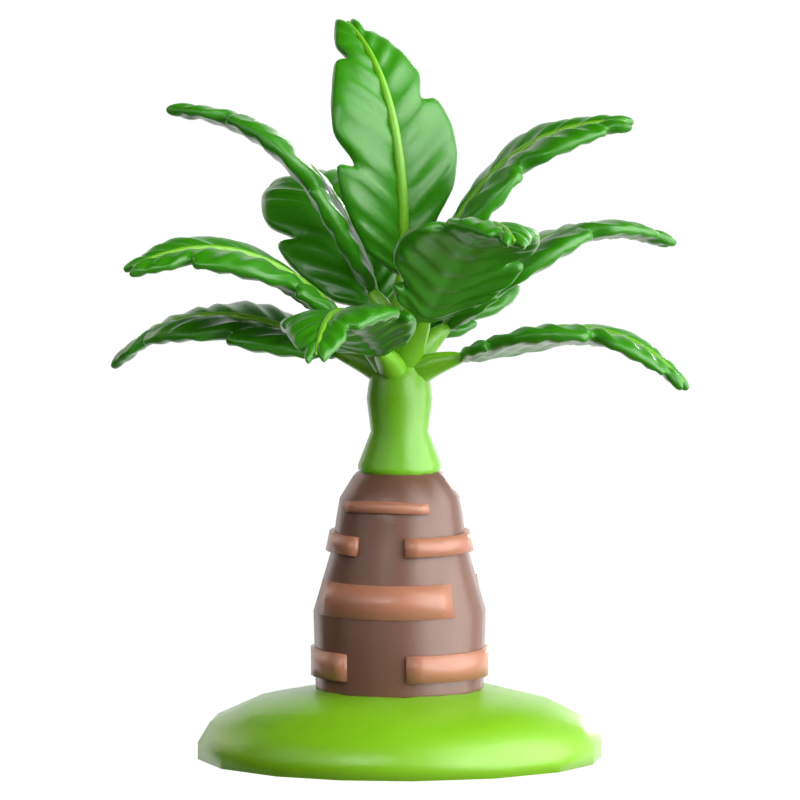 Fuchsschwanzpalme 3D-Symbol 3D Graphic