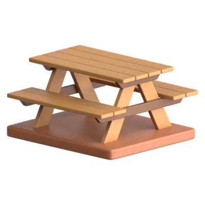 mesa de picnic icono 3d 3D Graphic