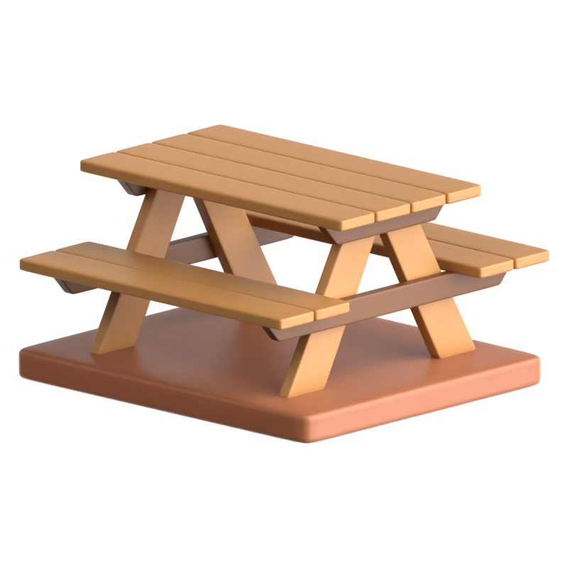 Mesa de picnic Icono 3D