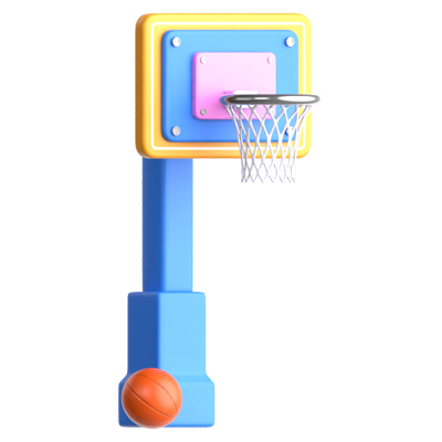 Basketball Hoop 3D Icon 3D Graphic