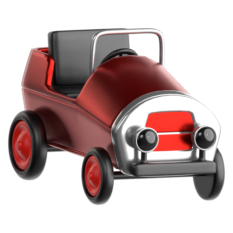 Pedal Car 3D Icon