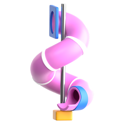 Spiral Slide 3D Icon 3D Graphic