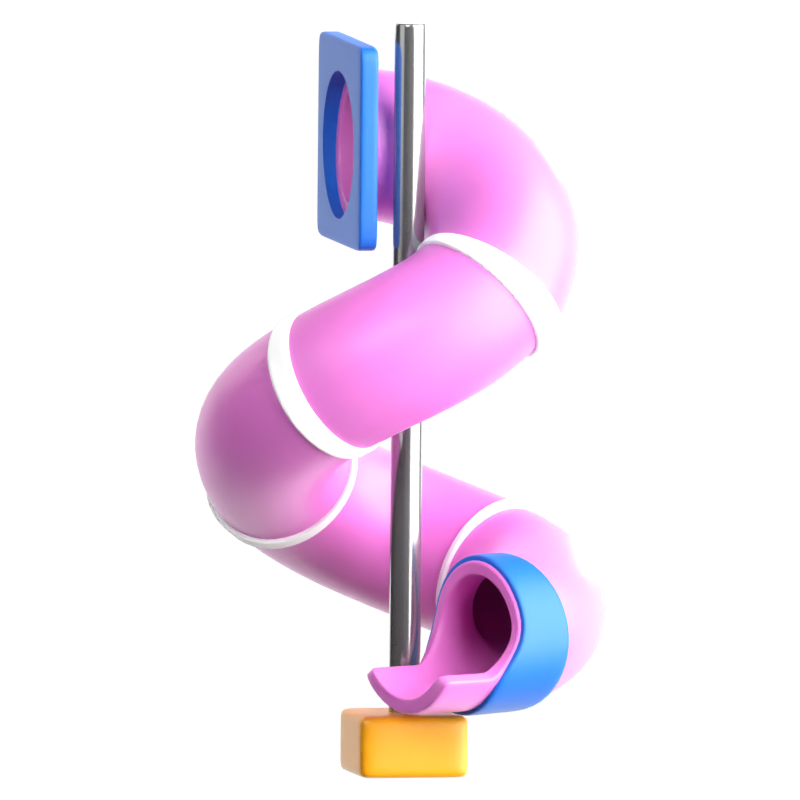 Spiral Slide 3D Icon 3D Graphic