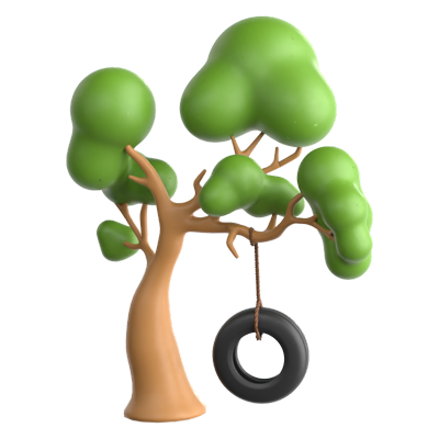 Tire Swing 3D Icon 3D Graphic