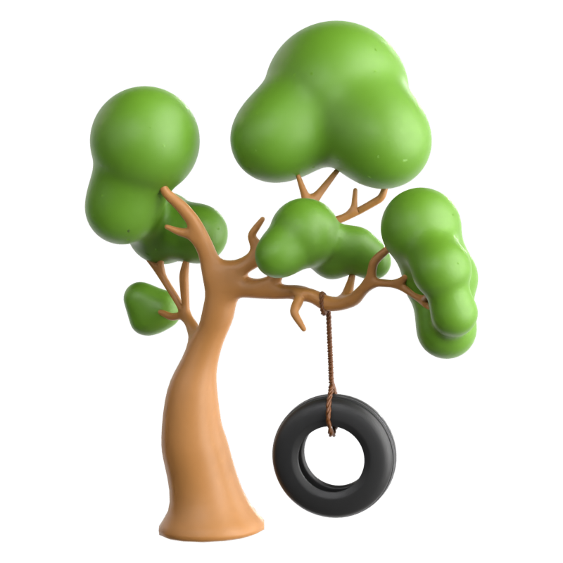 Tire Swing 3D Icon