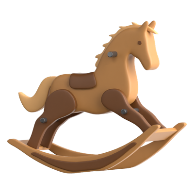 Rocking Horse 3D Icon 3D Graphic