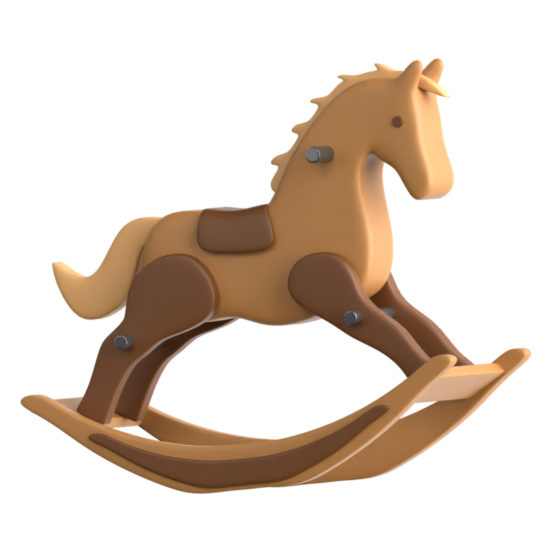 Rocking Horse 3D Icon 3D Graphic