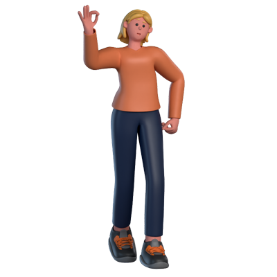 Casual Girl 3D Character 3D Graphic