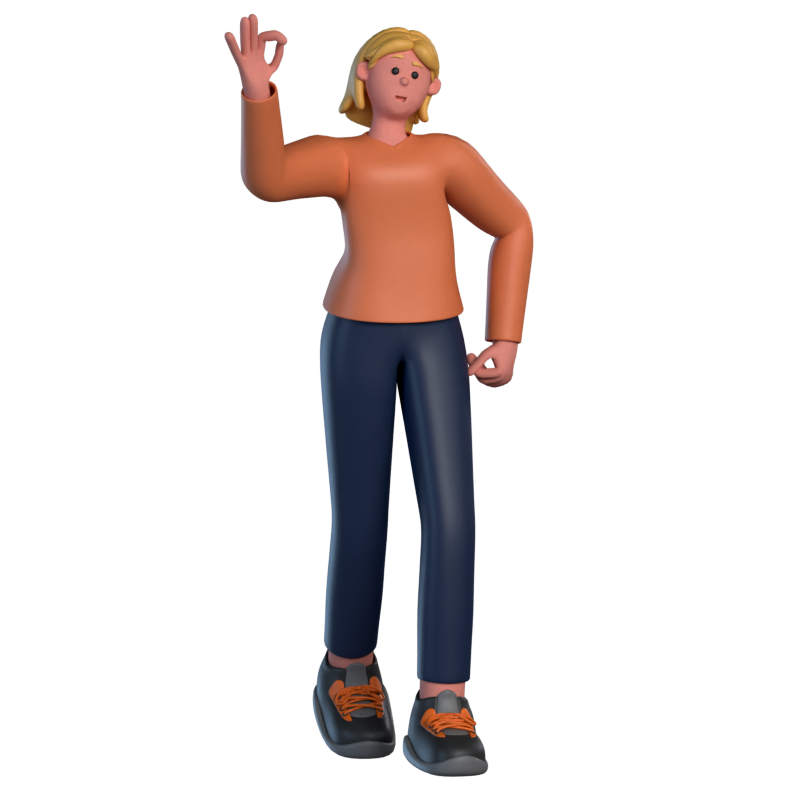 Casual Girl 3D Character 3D Graphic