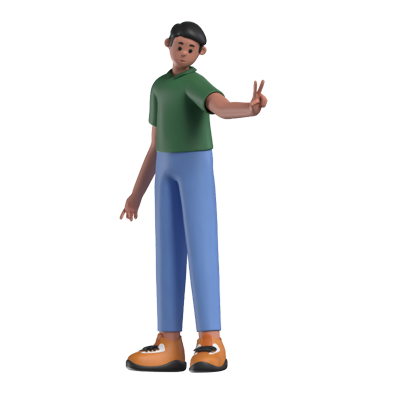 personagem casual boy 3d 3D Graphic