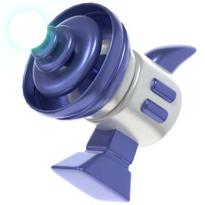 Space Gun 3D Icon 3D Graphic