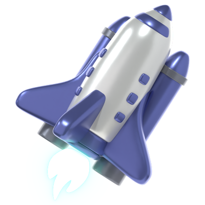 Spaceship 3D Icon 3D Graphic