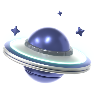 UFO 3D Icon 3D Graphic