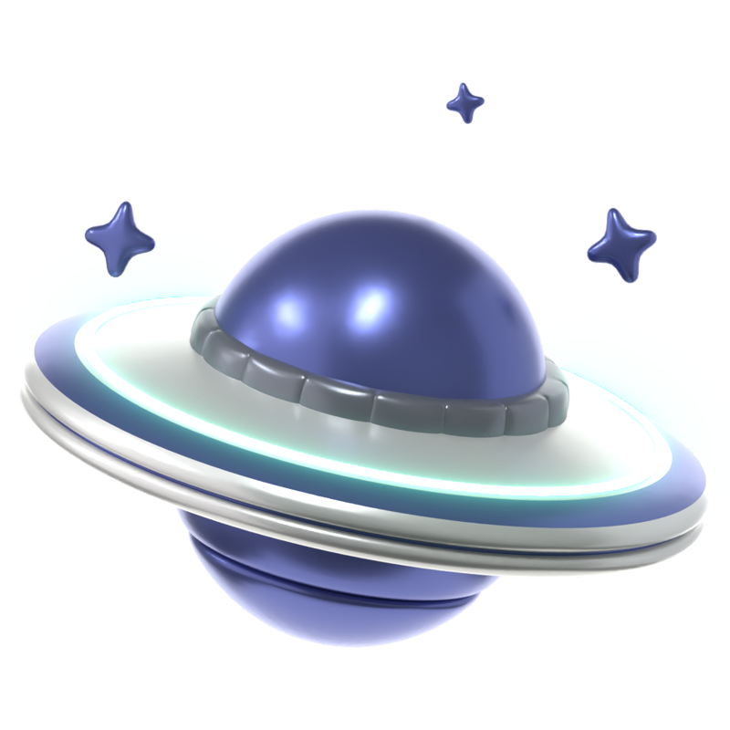 UFO 3D Icon 3D Graphic