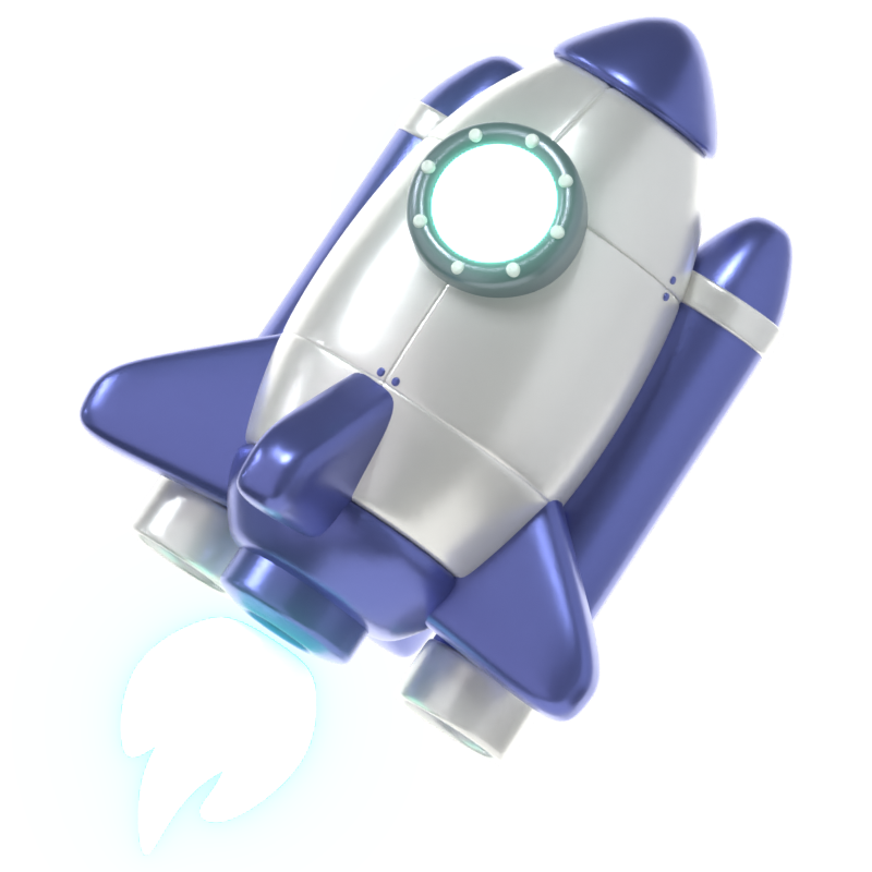 Rocket 3D Icon 3D Graphic