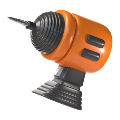 Drill Machine 3D Icon 3D Graphic