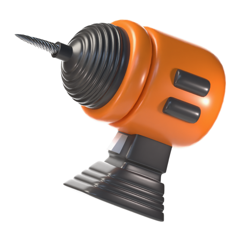 Drill Machine 3D Icon 3D Graphic