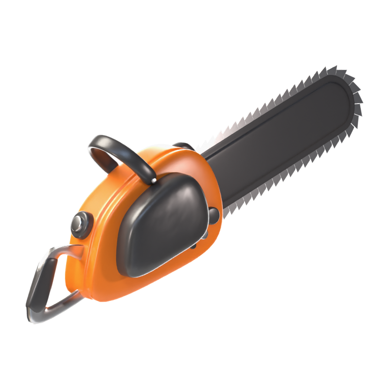 Chainsaw Machine 3D Icon